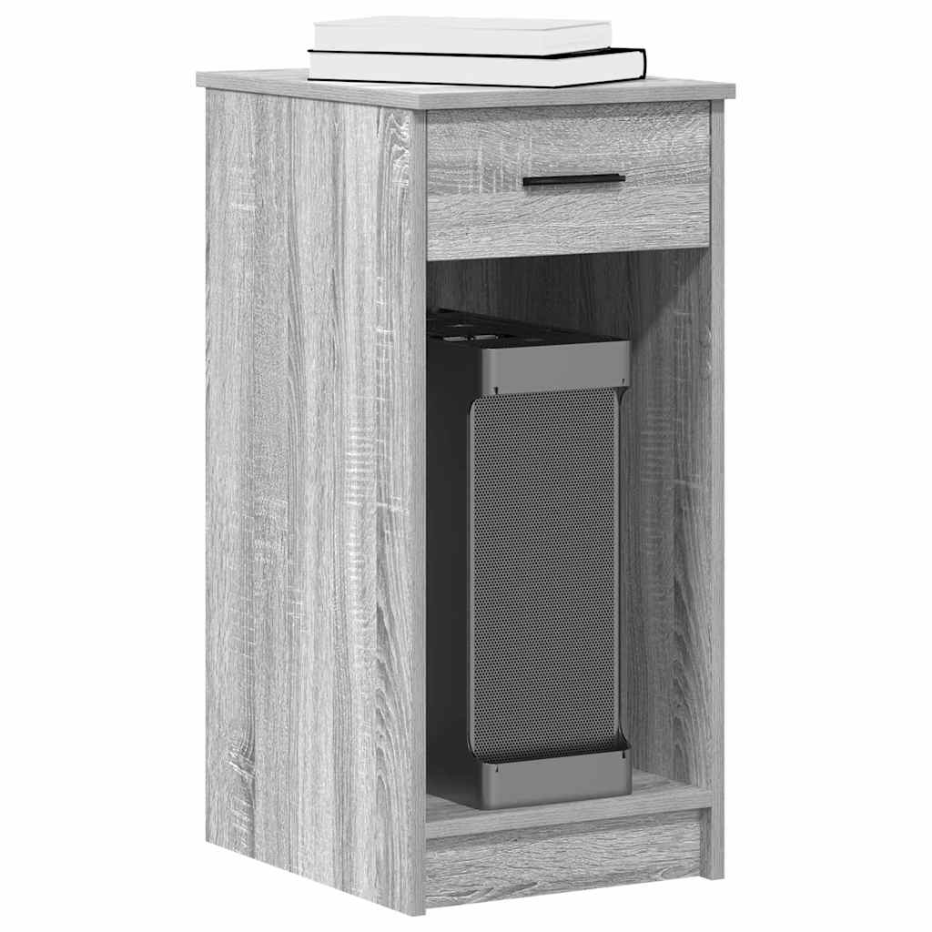 Computer Cabinet with Drawer Grey Sonoma 35x45x77 cm