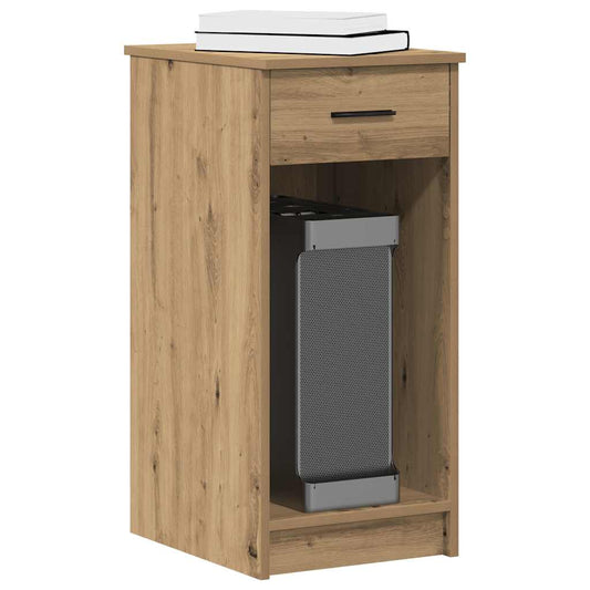 Meuble ordinateur avec tiroir Chêne Artisan 35x45x77 cm