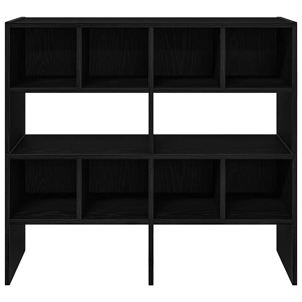 Schuhregale 2 Stk. Stapelbar Schwarz Eichen-Optik 89,5x30x40 cm