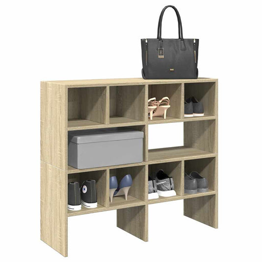 Shoe racks 2 pcs. Stackable Sonoma oak 89.5x30x40 cm