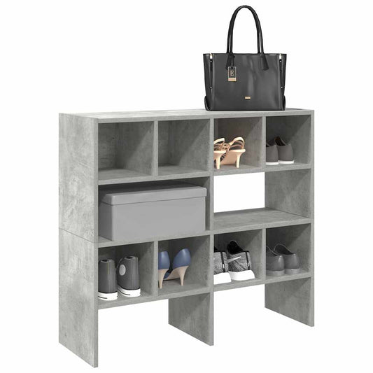 Shoe racks 2 pcs. Stackable Concrete Grey 89.5x30x40 cm