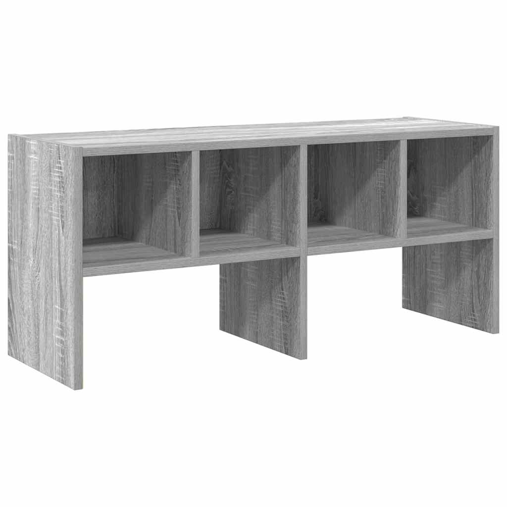 Meuble à chaussures empilable gris Sonoma 89,5x30x40 cm