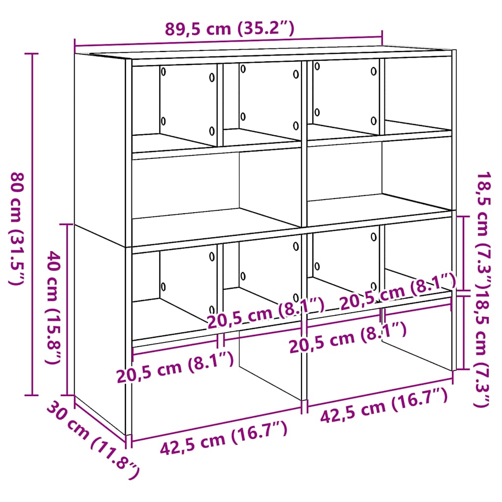 Shoe Racks 2 pcs. Stackable Brown Oak-Look 89.5x30x40 cm
