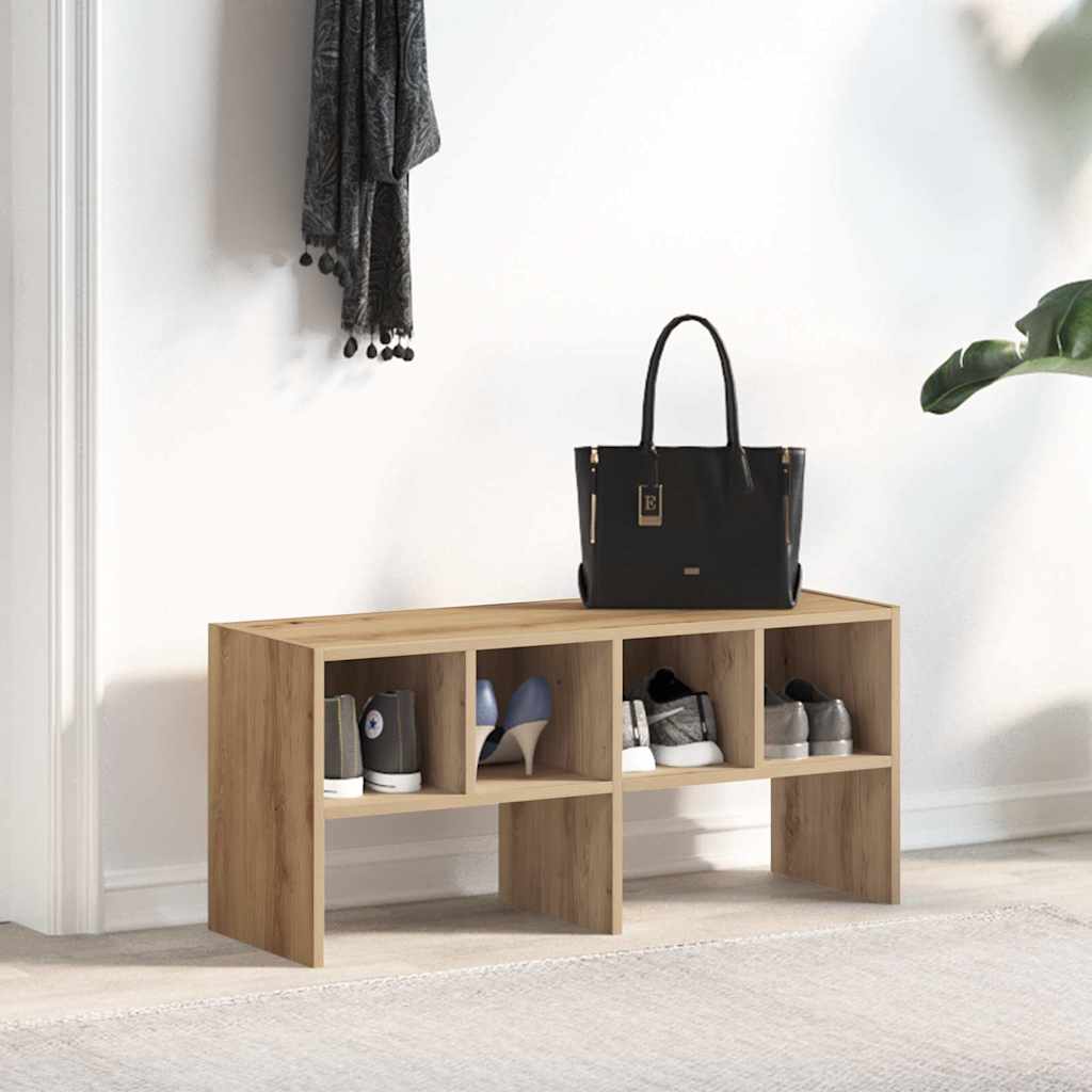 Étagère à chaussures empilable Chêne Artisan 89,5x30x40 cm