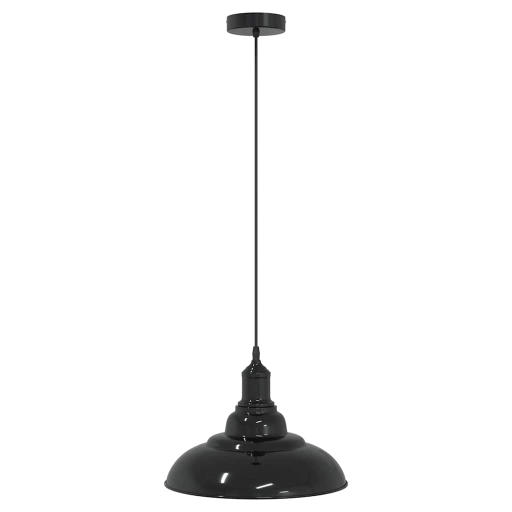 Suspension réglable E27 Noir Brillant Ø 31 cm