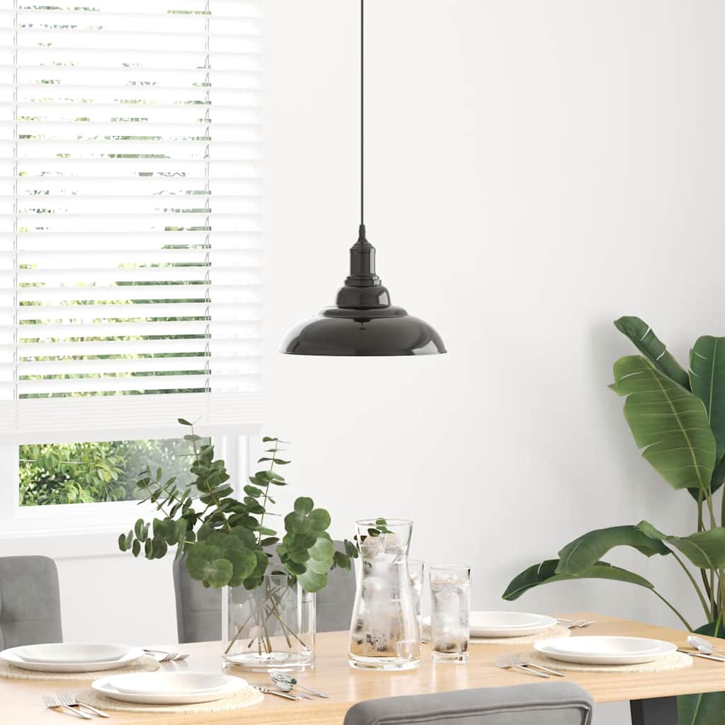 Suspension réglable E27 Noir Brillant Ø 31 cm