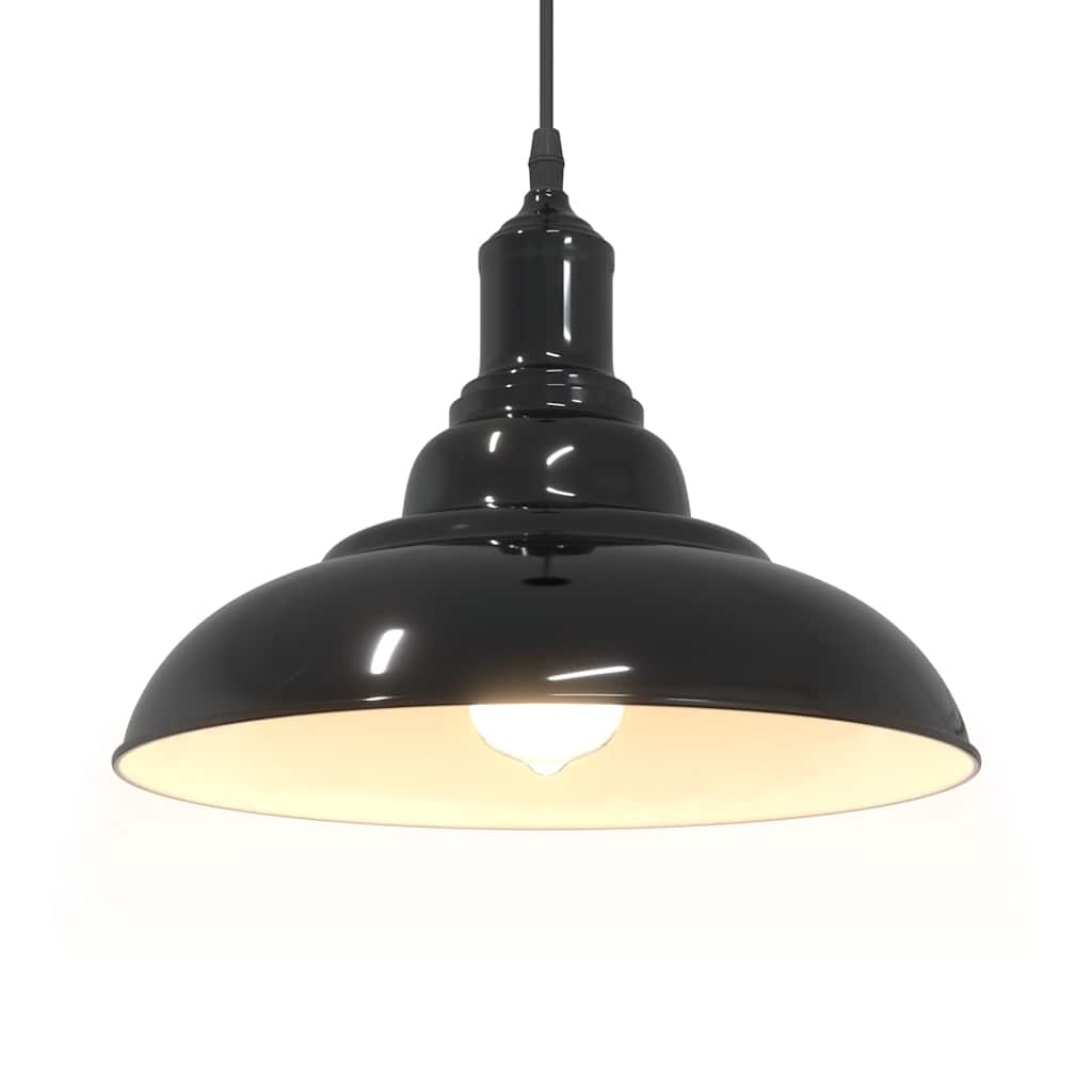 Suspension réglable E27 Noir Brillant Ø 31 cm