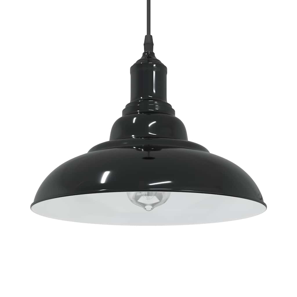 Suspension réglable E27 Noir Brillant Ø 31 cm
