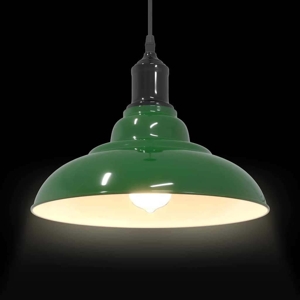 Suspension réglable E27 Vert Brillant Ø 31 cm Métal