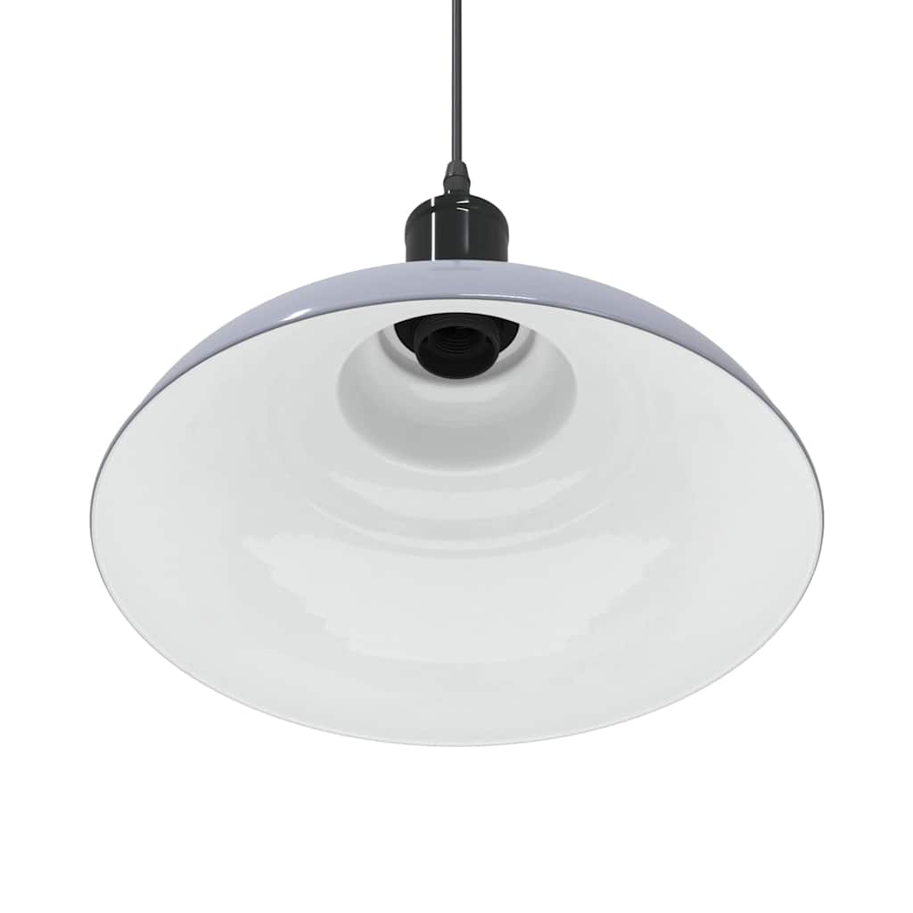Pendelleuchte Höhenverstellbar E27 Grau Glänzend Ø 31 cm Metall