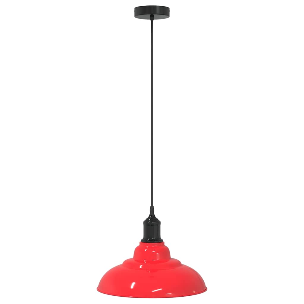 Suspension réglable E27 Rouge Brillant Ø 31 cm Métal
