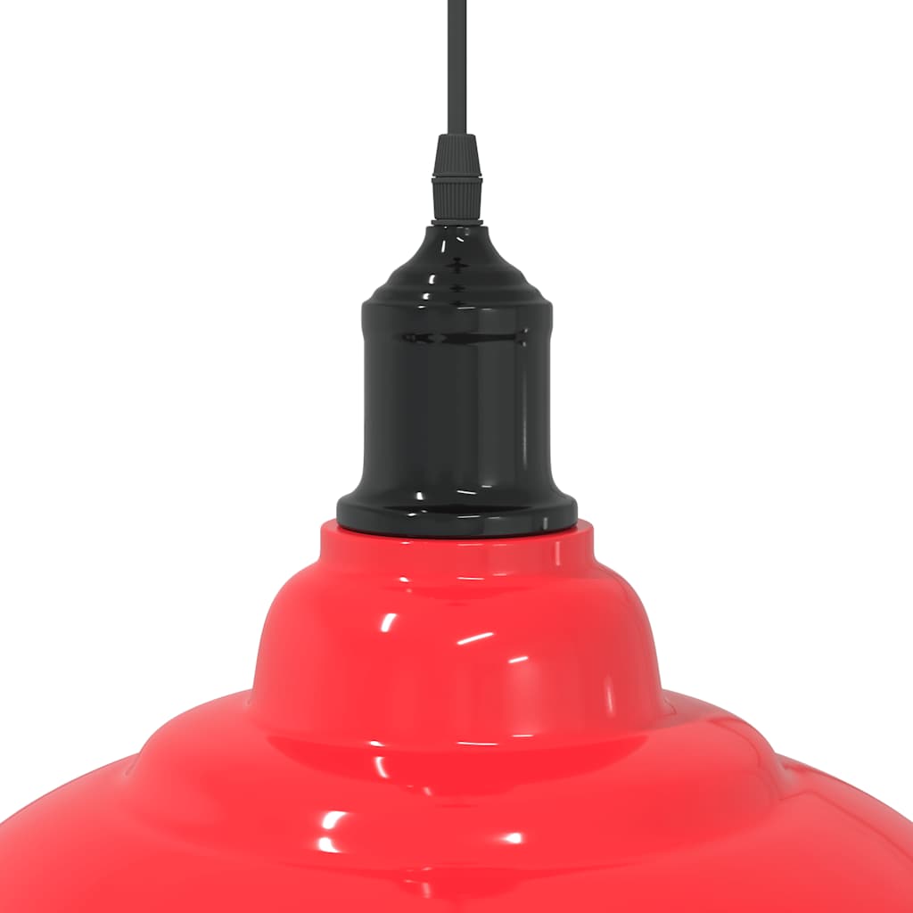 Suspension réglable E27 Rouge Brillant Ø 31 cm Métal