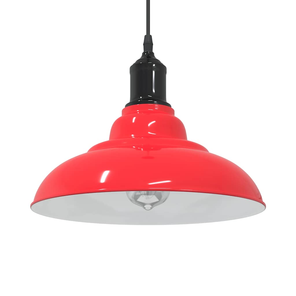 Suspension réglable E27 Rouge Brillant Ø 31 cm Métal