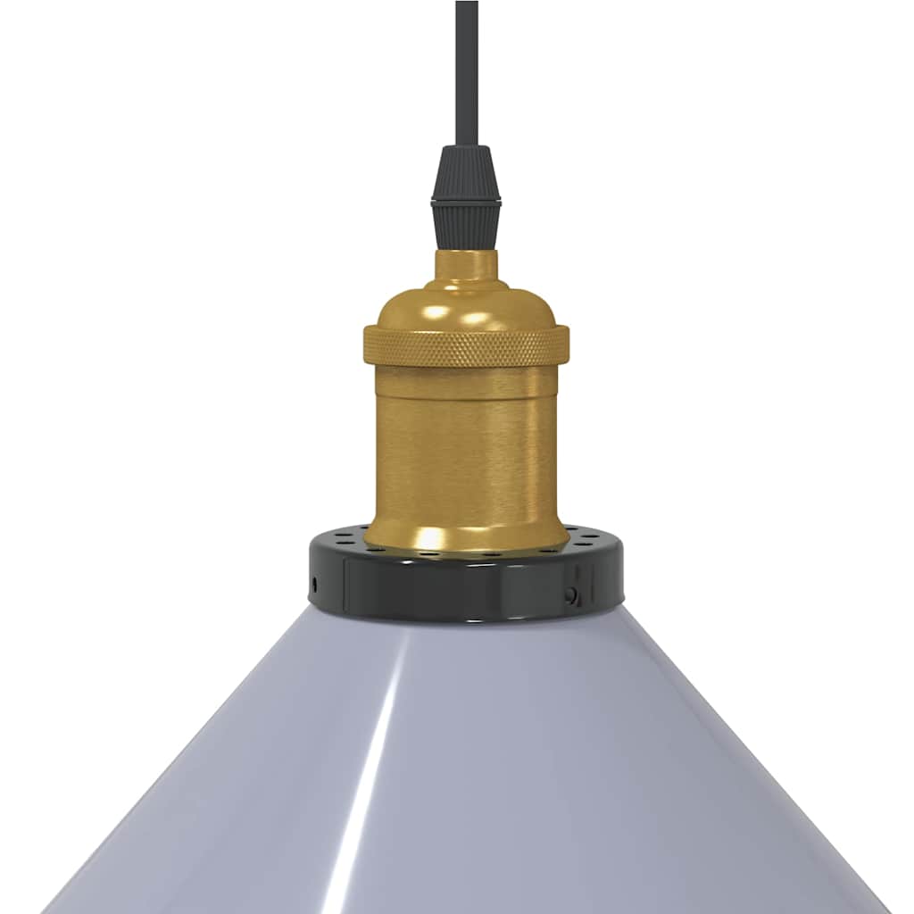Suspension réglable E27 Gris Brillant Ø 22 cm Métal