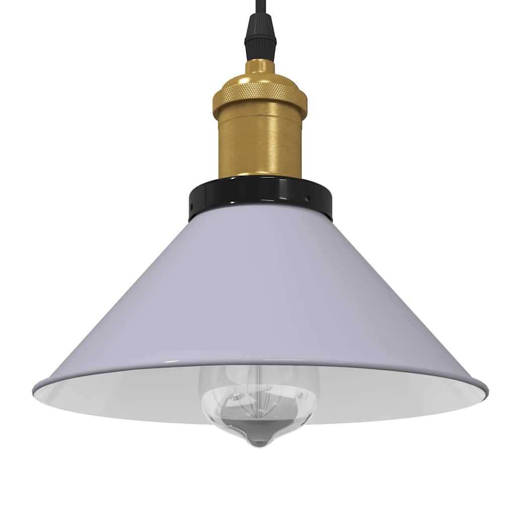 Suspension réglable E27 Gris Brillant Ø 22 cm Métal