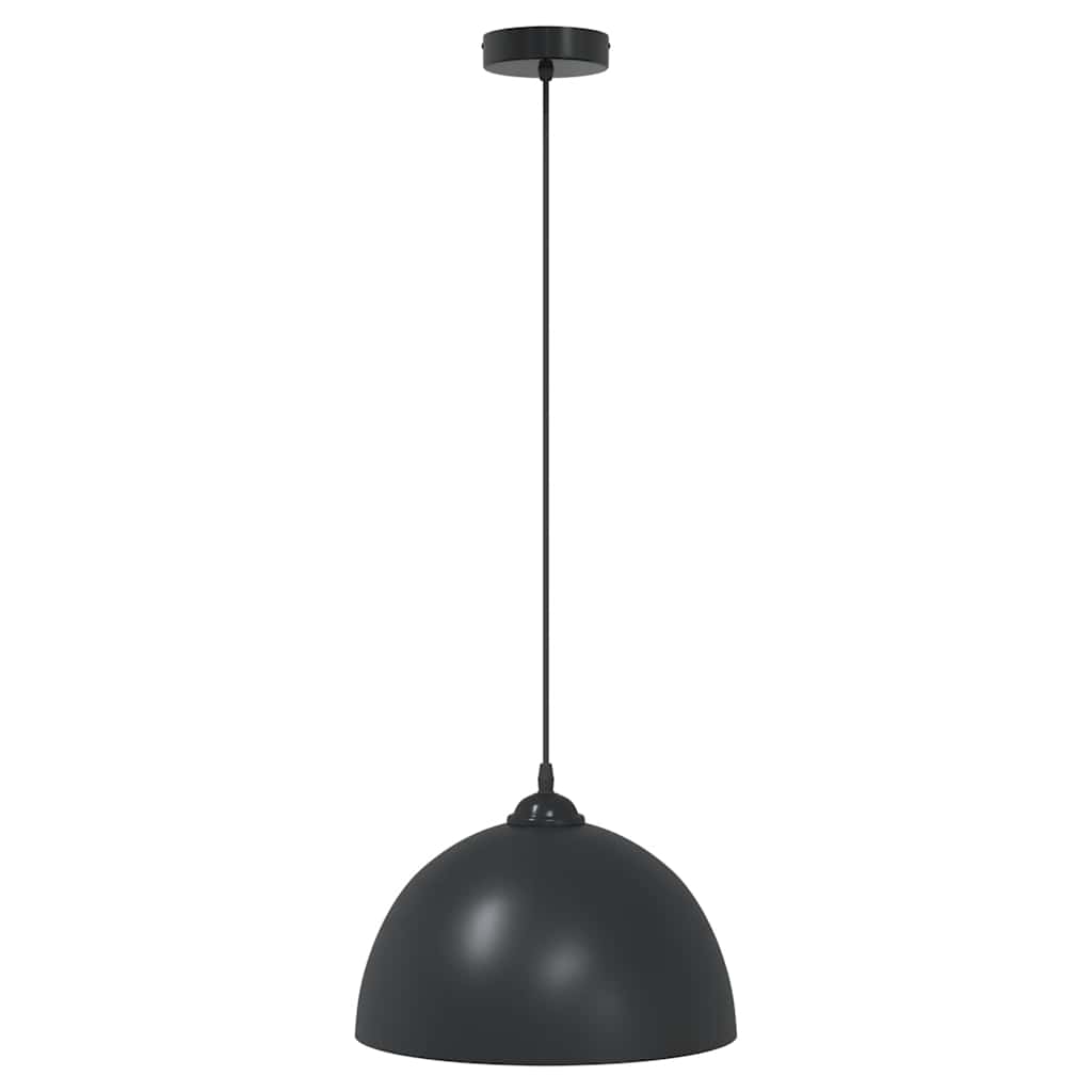 Pendant Lights 2 pcs. Height-adjustable E27 Black Ø30cm Metal