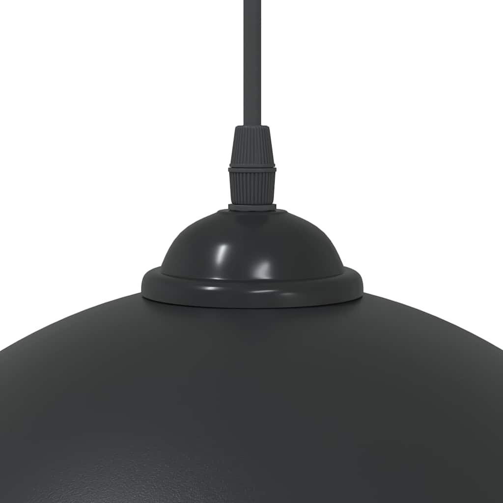 Pendant Lights 2 pcs. Height-adjustable E27 Black Ø30cm Metal