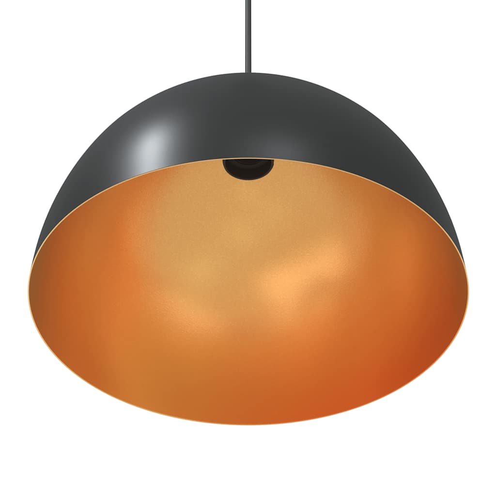 Pendant Lights 2 pcs. Height-adjustable E27 Black Ø30cm Metal