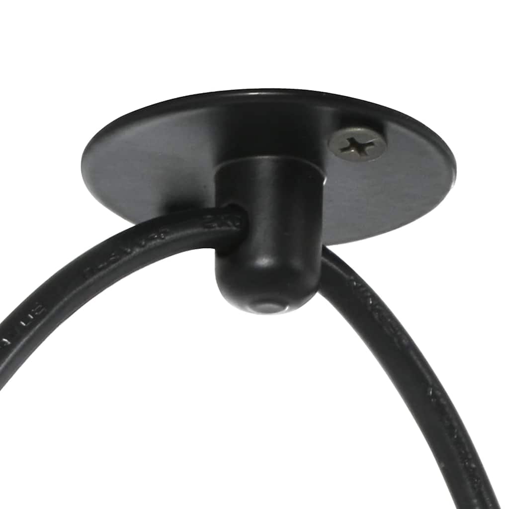 Pendant Lamp with 6 Sockets E27 Black Metal