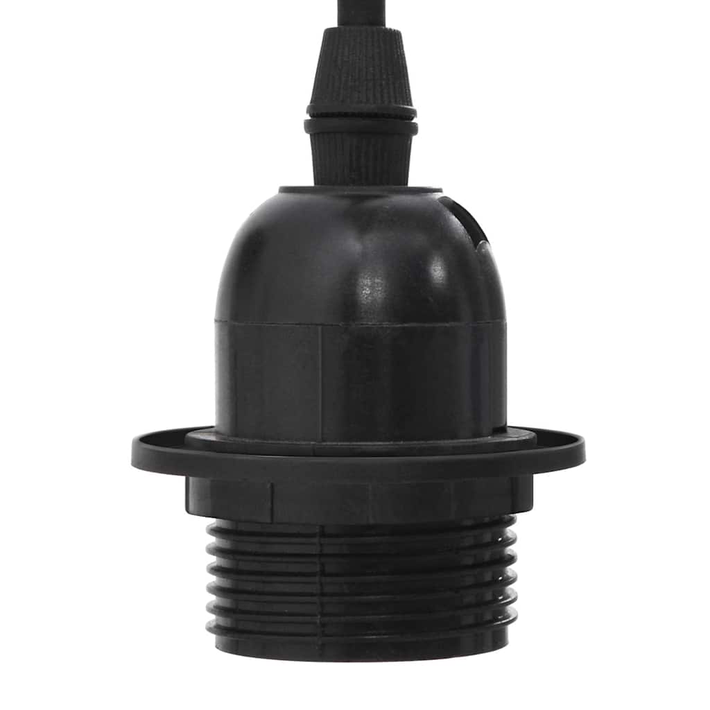 Pendant Lamp with 6 Sockets E27 Black Metal
