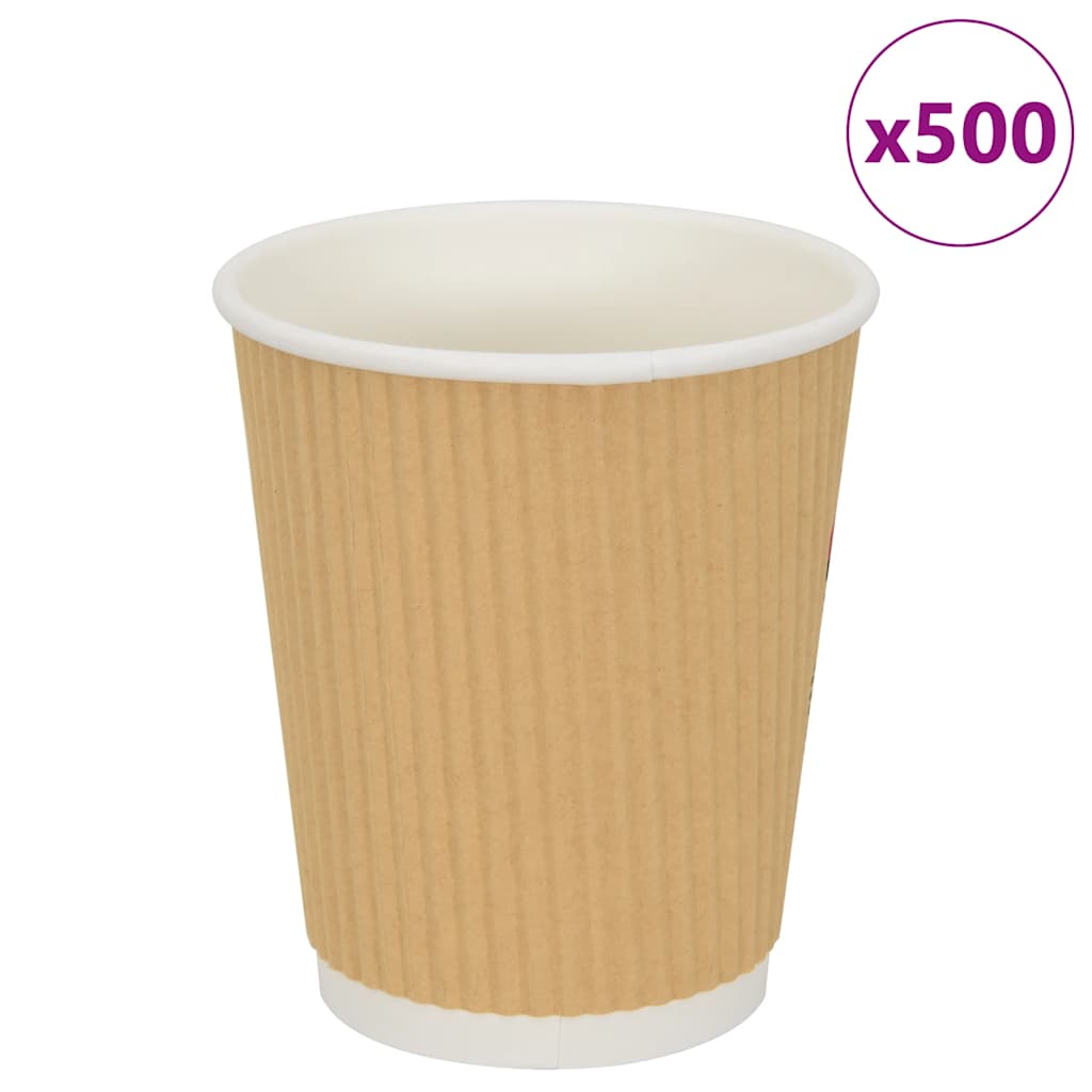Pappbecher 500 Stk. 8oz 200ml Braun