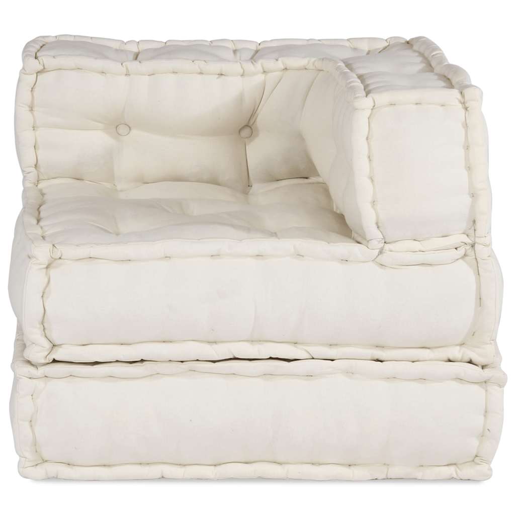 Élément de canapé modulaire Crème 70x70x54 cm Tissu