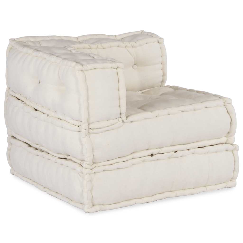 Élément de canapé modulaire Crème 70x70x54 cm Tissu