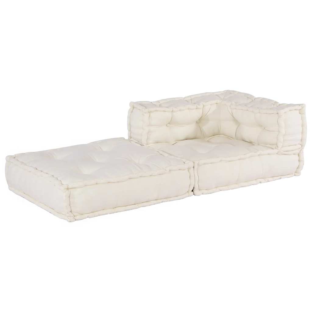 Élément de canapé modulaire Crème 70x70x54 cm Tissu