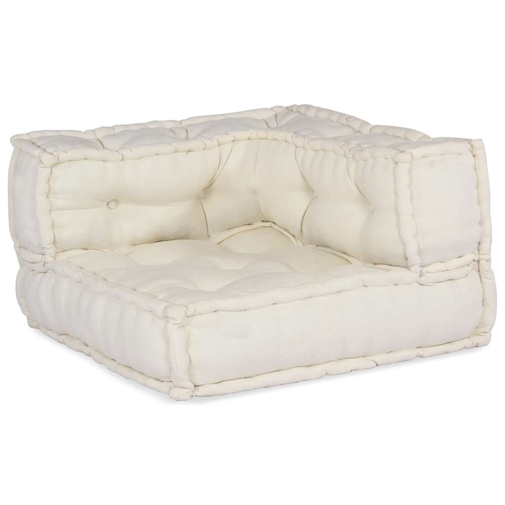 Élément de canapé modulaire Crème 70x70x54 cm Tissu