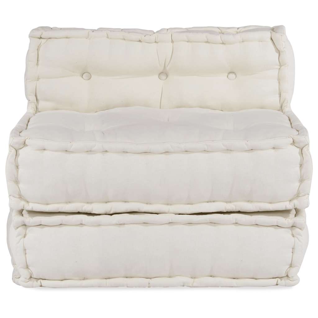 Modulares Sofaelement Creme 70x70x54 cm Stoff