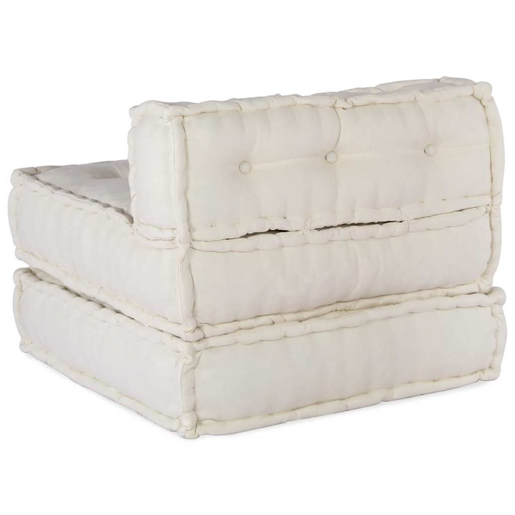 Modulares Sofaelement Creme 70x70x54 cm Stoff