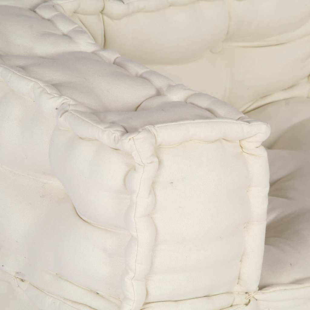 Canapé modulable 2 places Crème 140x70x36 cm Tissu