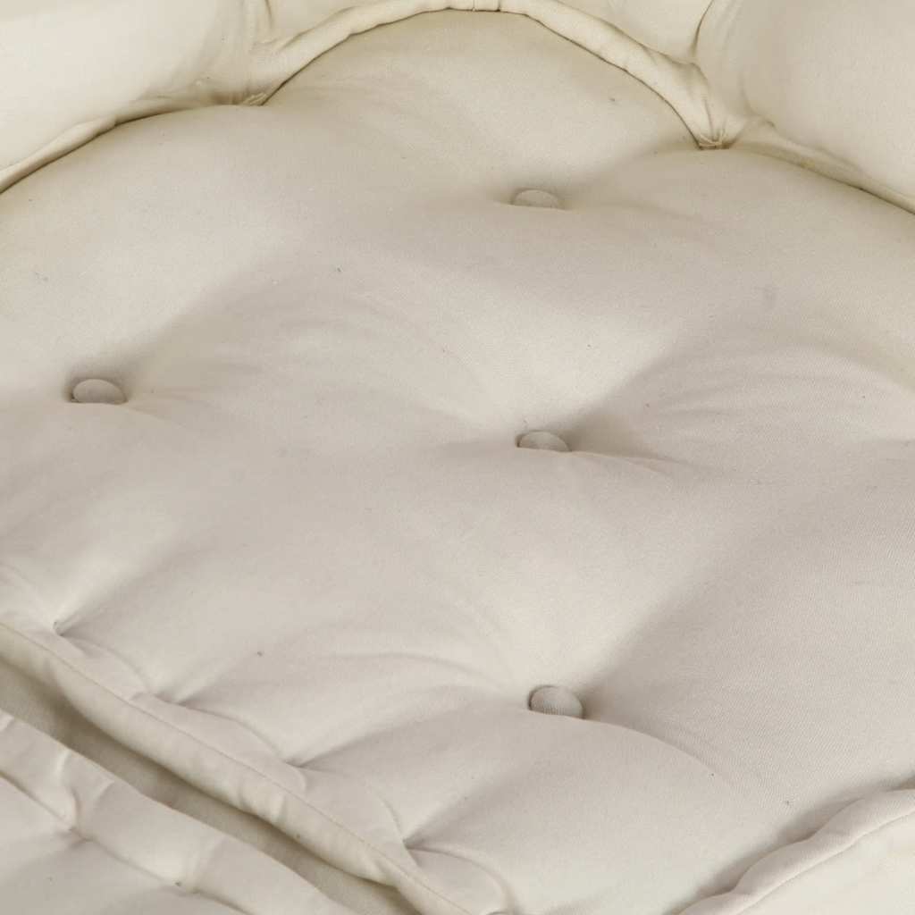 Canapé modulable 2 places Crème 140x70x36 cm Tissu
