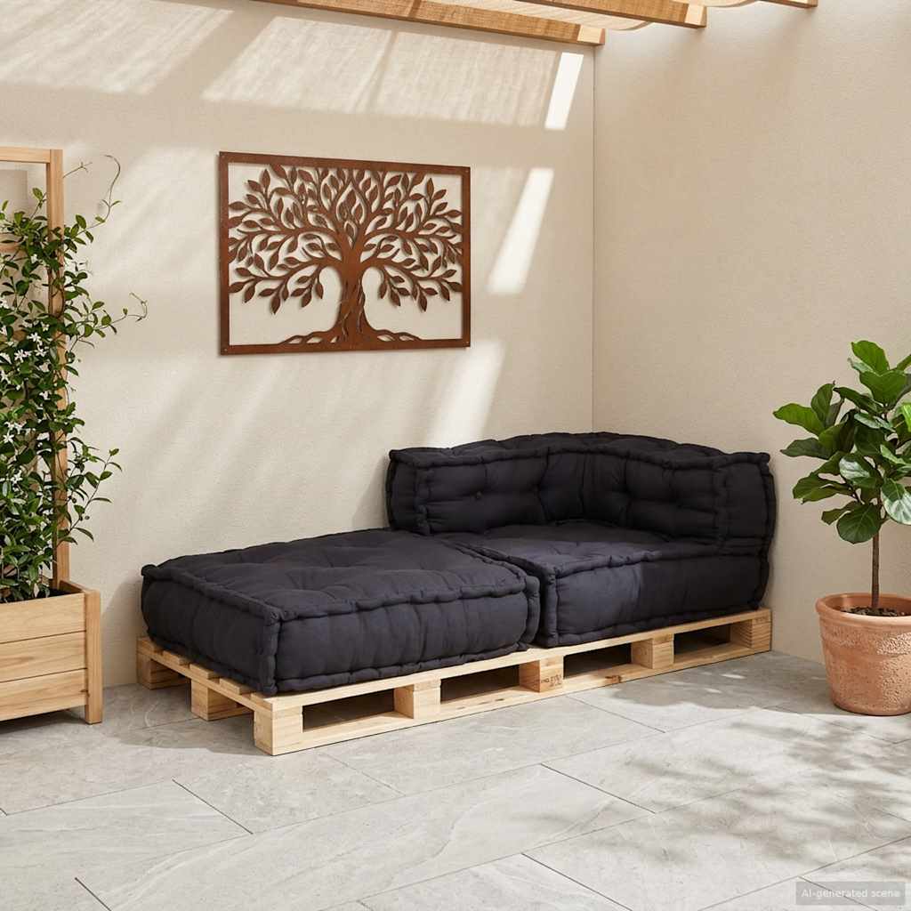 Élément de canapé modulable anthracite 70x70x54 cm tissu
