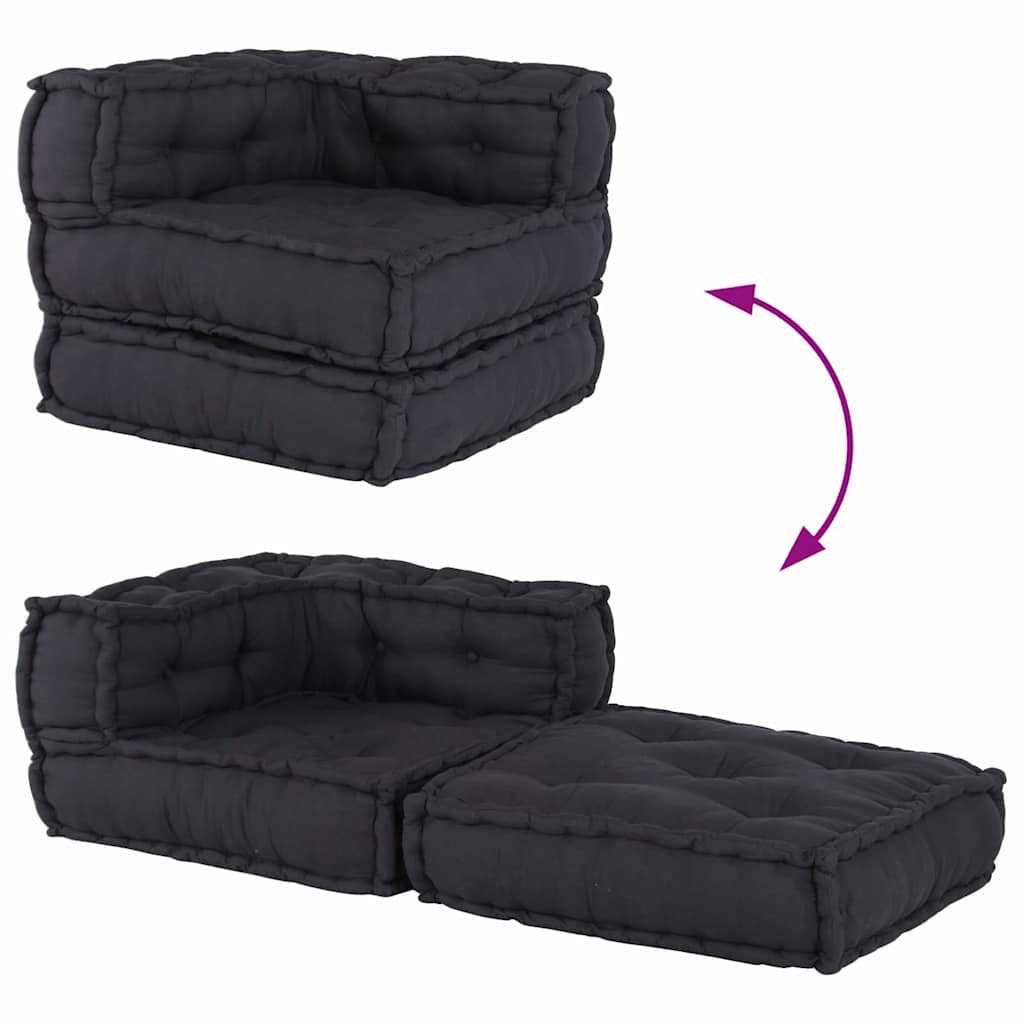 Élément de canapé modulable anthracite 70x70x54 cm tissu