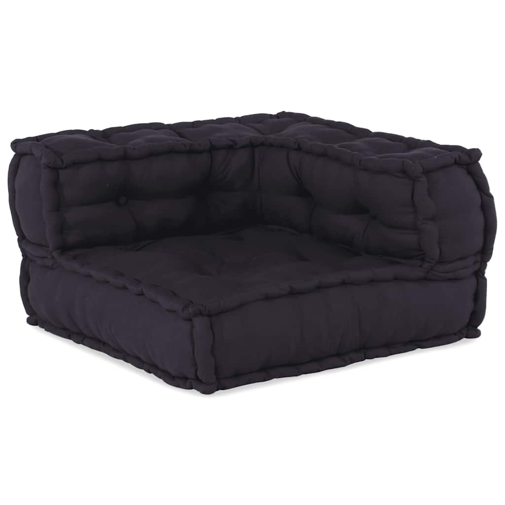 Canapé modulable 2 places anthracite 140x70x36 cm Tissu