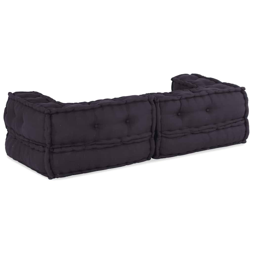 Canapé modulable 2 places anthracite 140x70x36 cm Tissu