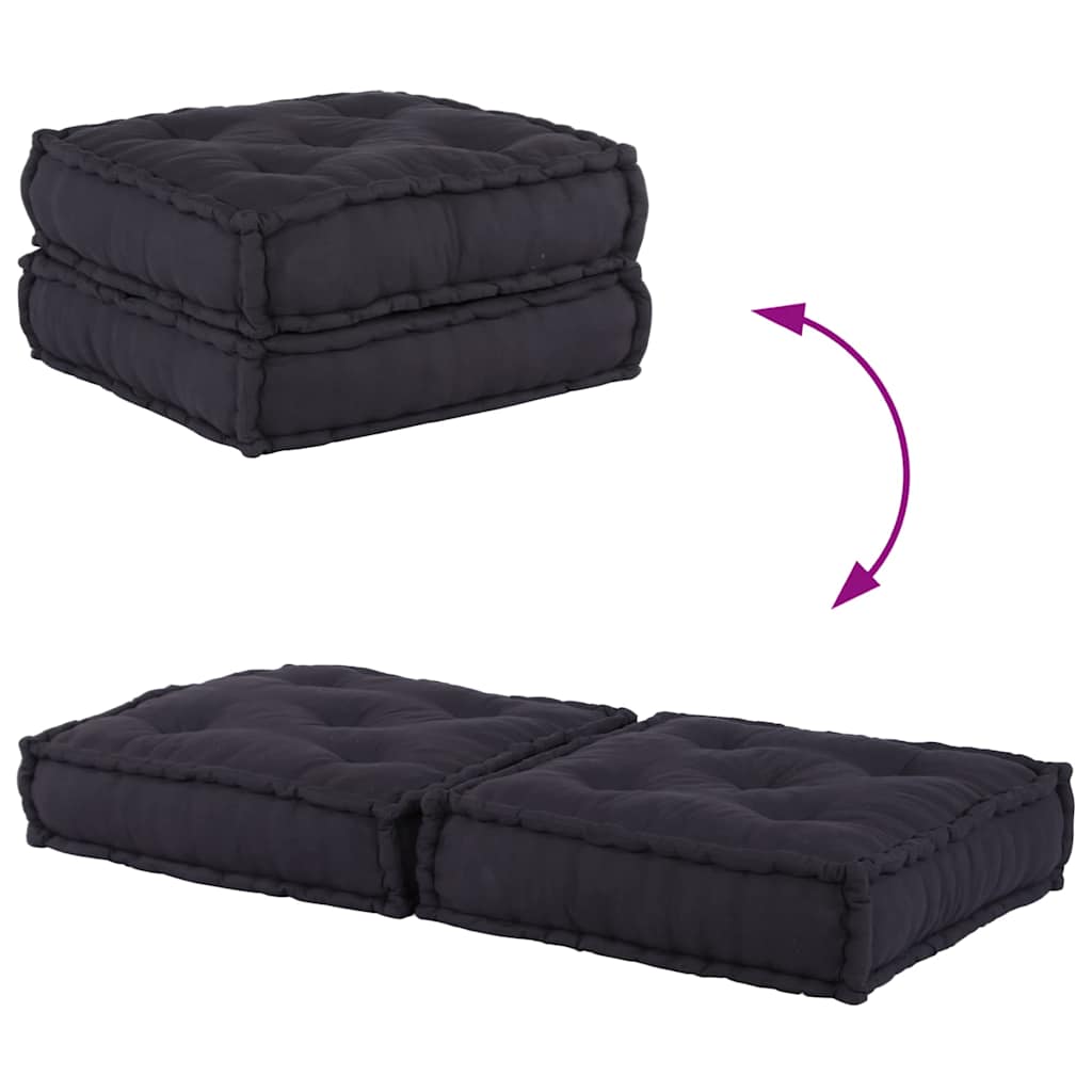 Canapé modulable 2 places anthracite 140x70x36 cm Tissu