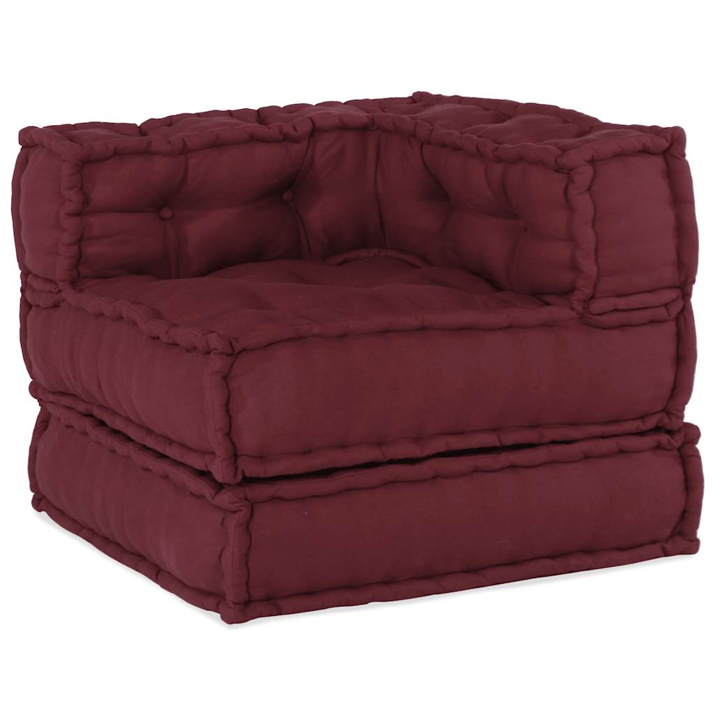 Élément de canapé modulable Marron Châtaigne 70x70x54 cm Tissu