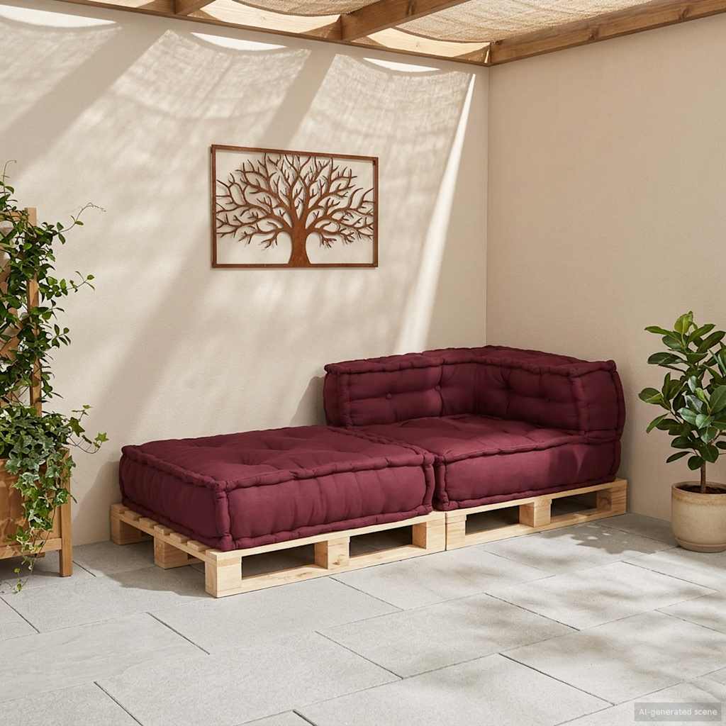 Élément de canapé modulable Marron Châtaigne 70x70x54 cm Tissu