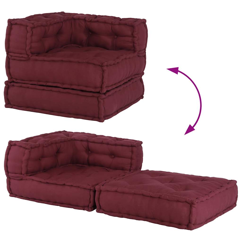 Élément de canapé modulable Marron Châtaigne 70x70x54 cm Tissu
