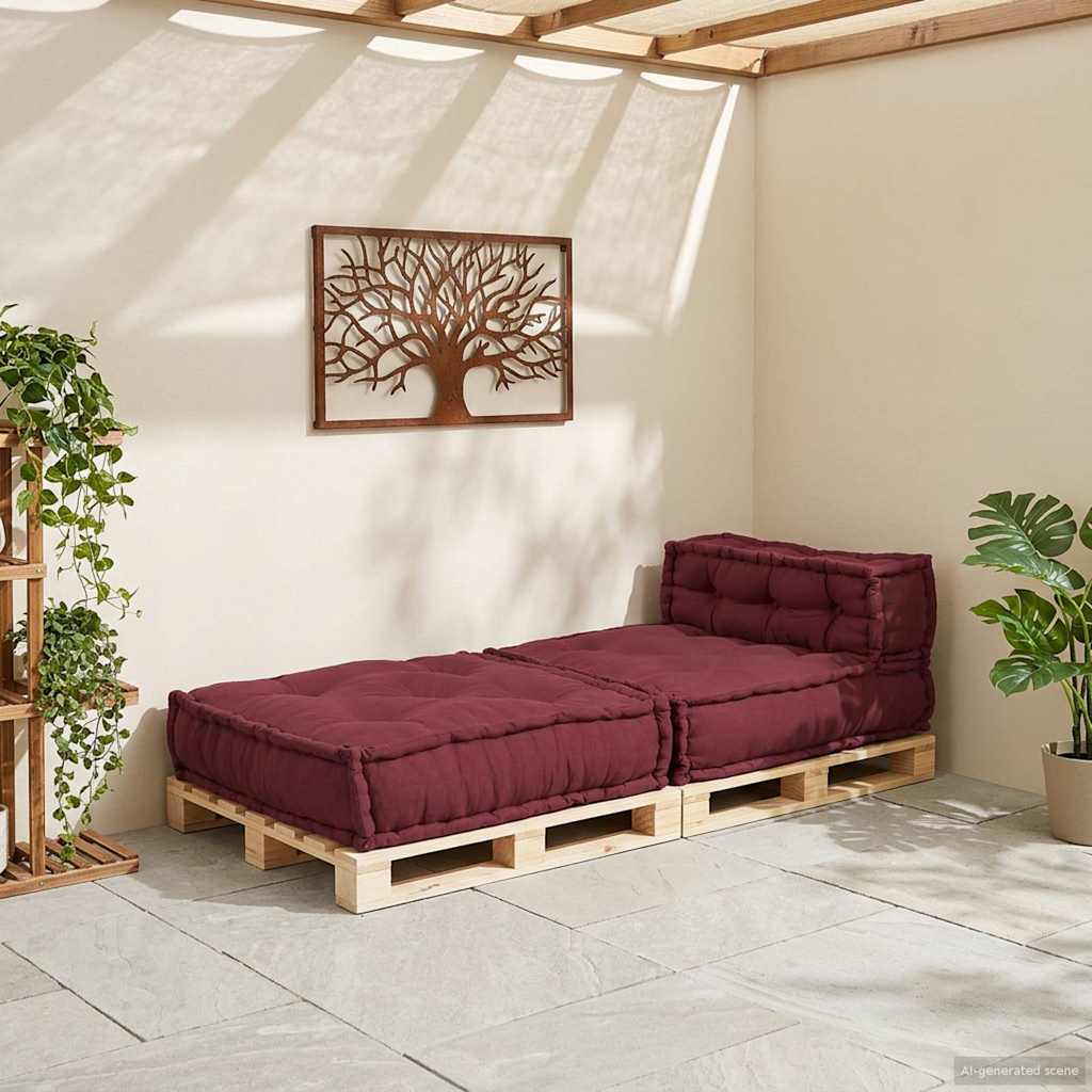 Modular Sofa Element Chestnut Brown 70x70x54 cm Fabric