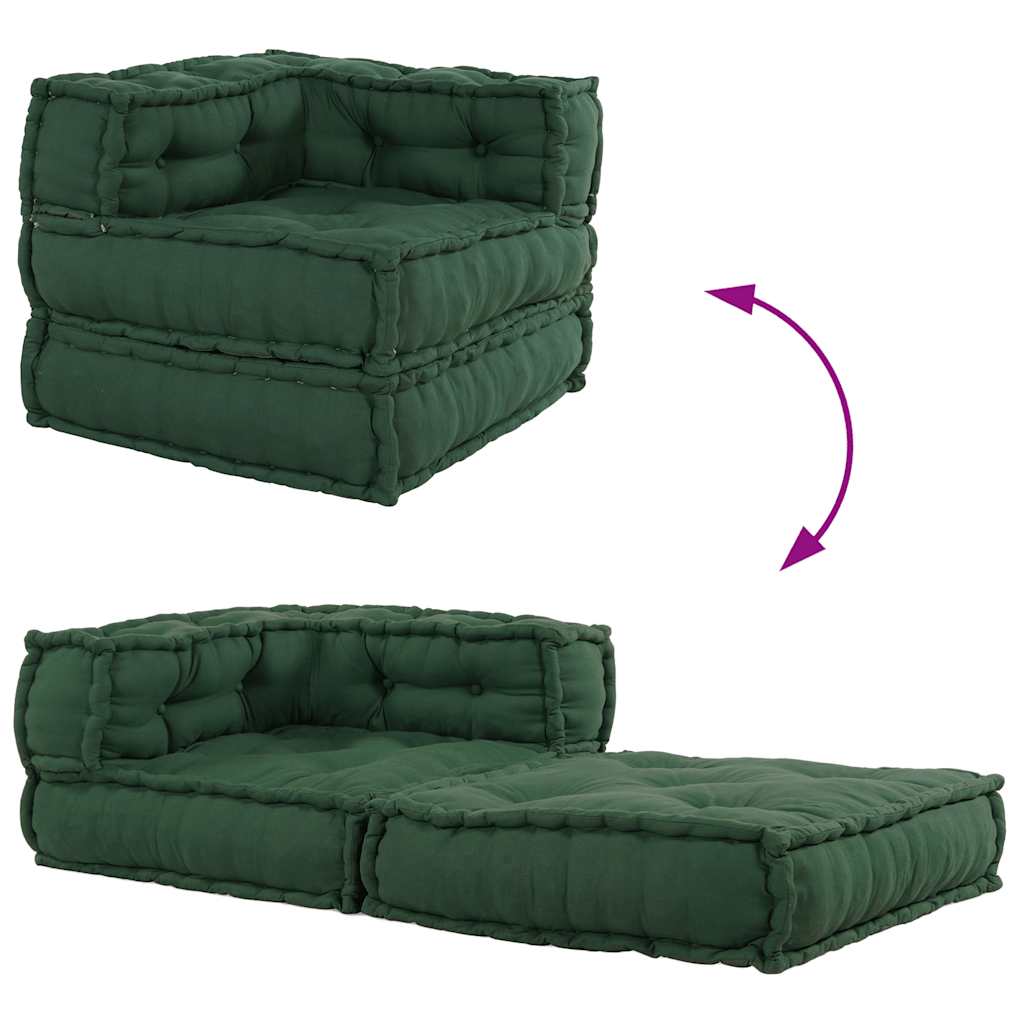 Modular Sofa Element Green 70x70x54 cm Fabric
