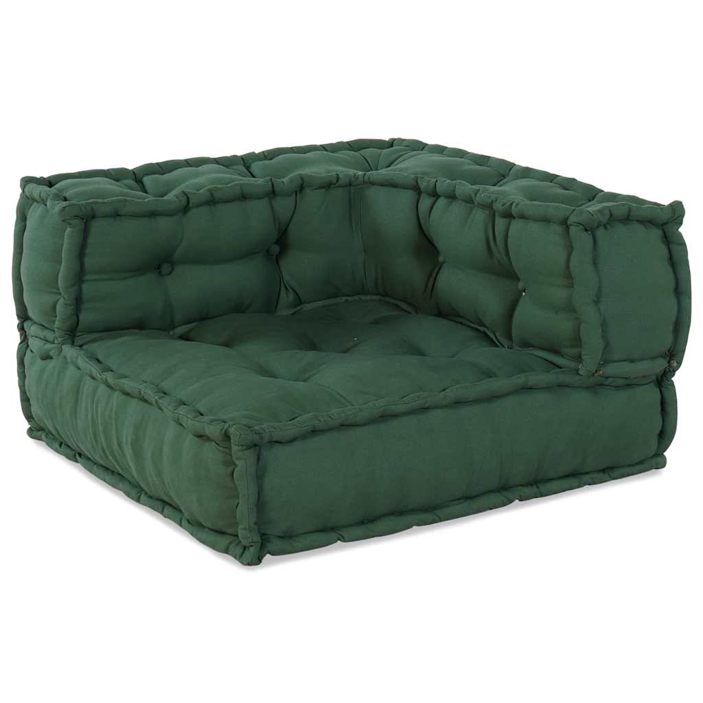 Canapé modulable 2 places vert 140x70x36 cm Tissu