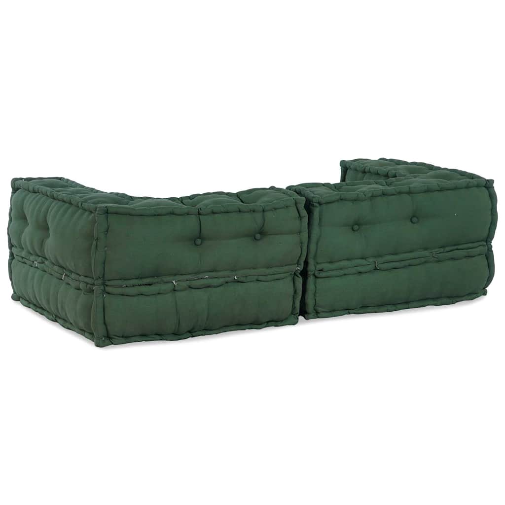 Canapé modulable 2 places vert 140x70x36 cm Tissu