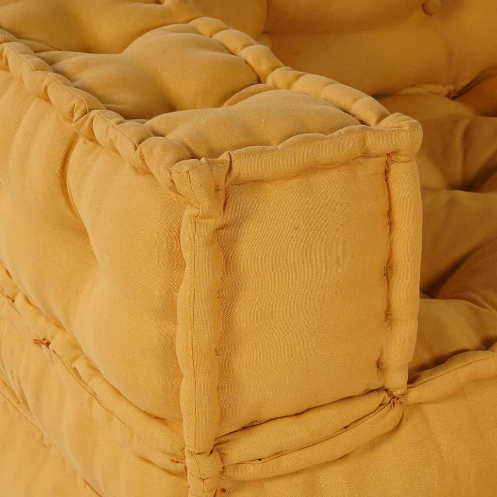 Élément de canapé modulaire jaune 70x70x54 cm Tissu
