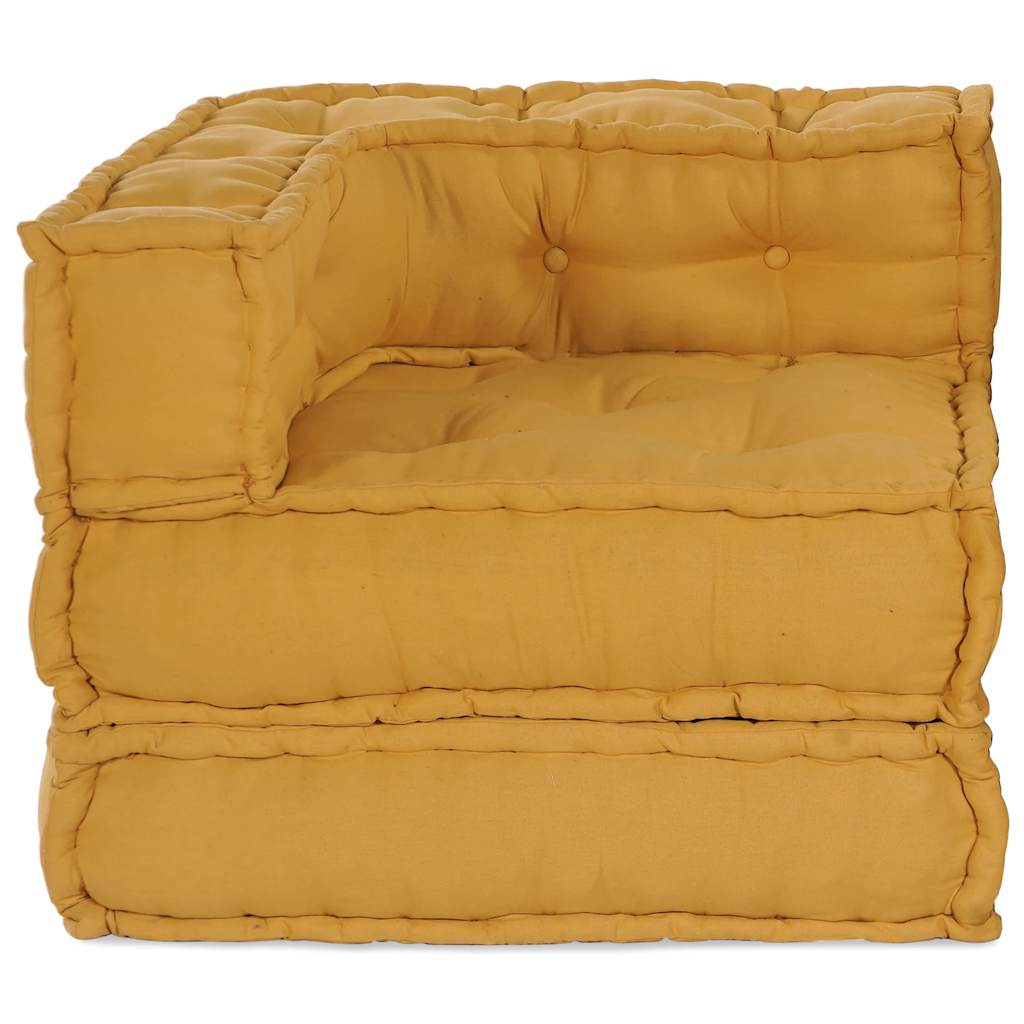 Élément de canapé modulaire jaune 70x70x54 cm Tissu