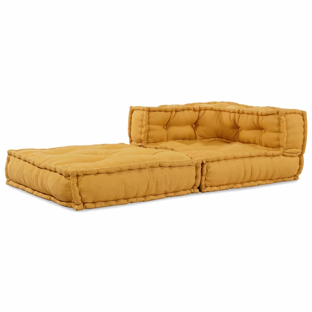 Élément de canapé modulaire jaune 70x70x54 cm Tissu