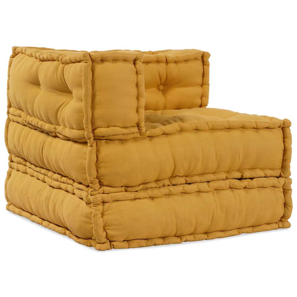 Élément de canapé modulaire jaune 70x70x54 cm Tissu