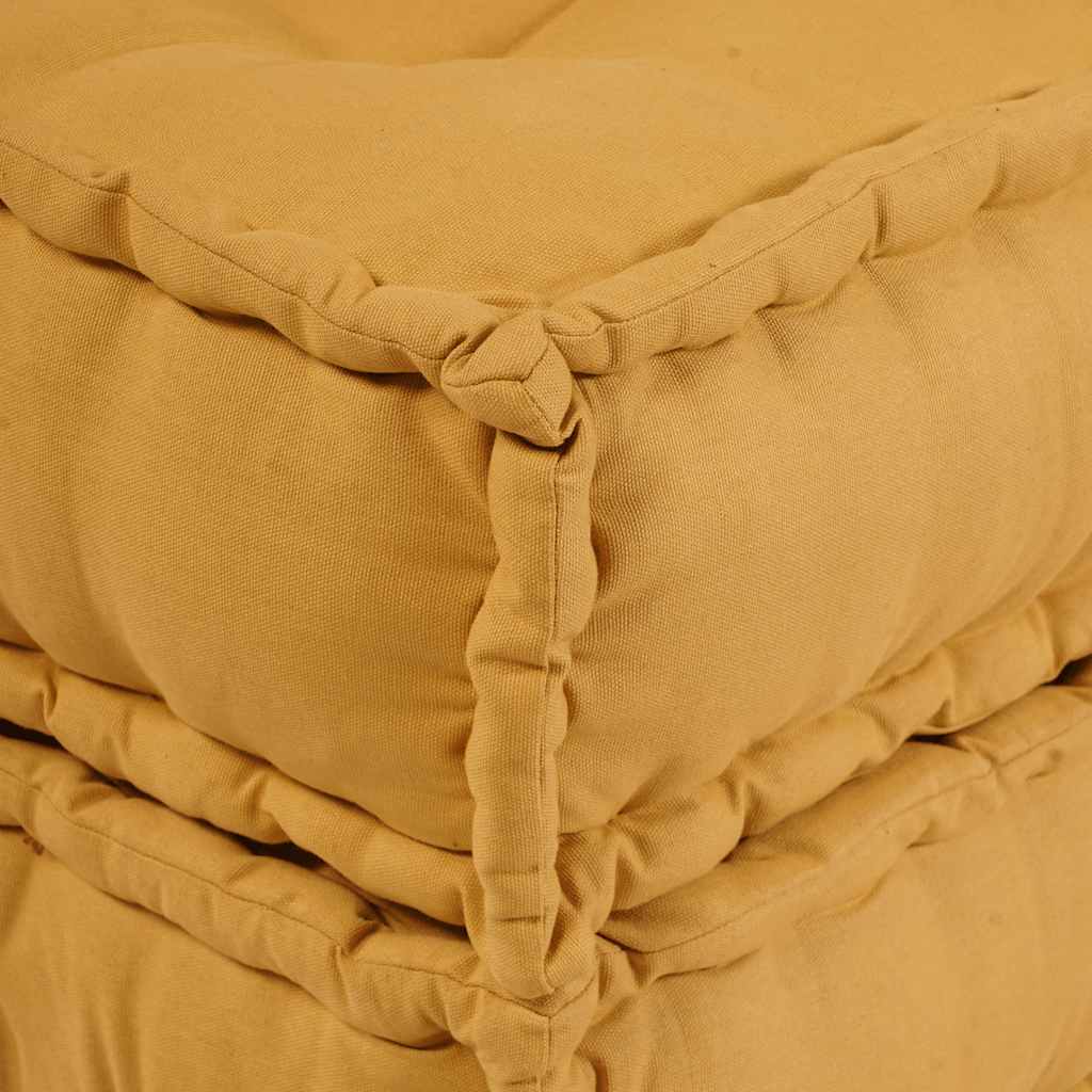 Élément de canapé modulaire jaune 70x70x54 cm Tissu